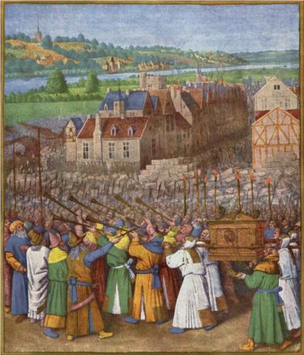 The Battle of Jericho, Jean Fouquet (1420-1481)